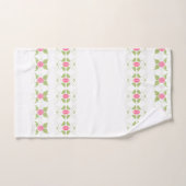 Elegant roze Floral Bad Handdoek (Handdoek)