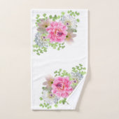 Elegant roze Floral Bad Handdoek (Handdoek)