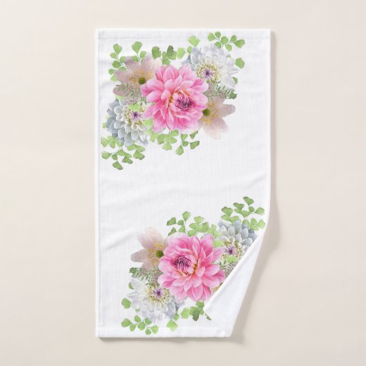 Elegant roze Floral Bad Handdoek (Handdoek)