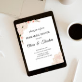 Elegant roze Floral Blossom repesal Dinner Kaart