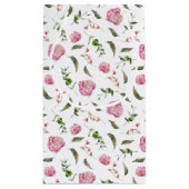 Elegant roze Floral botanisch patroon Klein Cadeauzakje (Achterkant)
