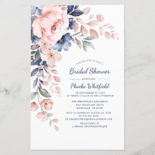 Elegant Roze Floral Bridal Shower