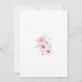 Elegant Roze Floral Bridal Shower Kaart (Achterkant)