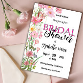 Elegant Roze Floral Bridal Shower Kaart