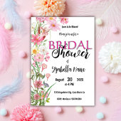 Elegant Roze Floral Bridal Shower Kaart