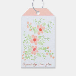 Elegant roze Floral Cadeaulabel