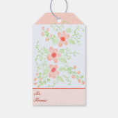 Elegant roze Floral Cadeaulabel (Achterkant)