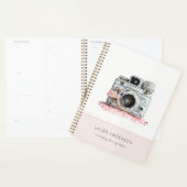 Elegant  Roze Floral Camera Fotografie Planner (Display)