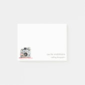 Elegant  Roze Floral Camera Fotografie Post-it® Notes (Voorkant)