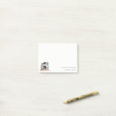 Elegant  Roze Floral Camera Fotografie Post-it® Notes (Op bureau)