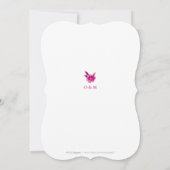 Elegant roze floral Chinoiserie Rehearsal Dinner Kaart (Achterkant)