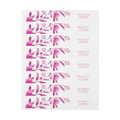 Elegant roze floral Chinoiserie Weddenningmonogram (Vel)