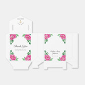 Elegant roze Floral Cross First Community Bedankdoosjes (Uitgevouwen)