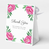 Elegant roze Floral Cross First Community Bedankdoosjes (Achterkant)