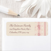 Elegant roze Floral Design Address Label (Insitu)