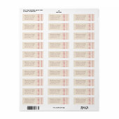 Elegant roze Floral Design Address Label (Full Sheet)