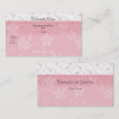 Elegant roze Floral Feminine Visitekaartje (Voorkant / Achterkant)
