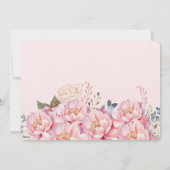 Elegant roze Floral & Glitter 40e verjaardag (Achterkant)