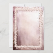 Elegant roze Floral Glitter Lijst Retirement Kaart (Achterkant)