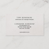 Elegant  Roze Floral Gold Beauty Salon Visitekaartje (Achterkant)