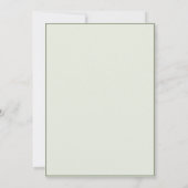 Elegant roze Floral Green Girl Script Baby Kaart (Achterkant)