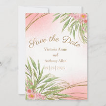 Elegant roze Floral Greenery Waterverf Modern