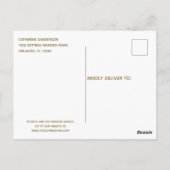 Elegant roze Floral in één weddenschap Briefkaart (Achterkant)