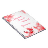 Elegant roze Floral Inspiration Quote Personalized Notitieboek (Rechterzijde)