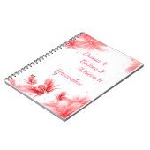 Elegant roze Floral Inspiration Quote Personalized Notitieboek (Linkerzijde)