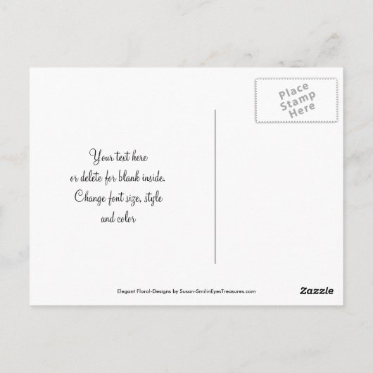 Elegant roze Floral Je foto bedankt Briefkaart (Achterkant)