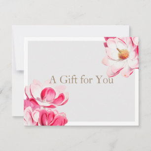 Elegant roze Floral Magnolia Gift Certificate