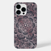Elegant roze Floral Mandala Design iPhone Hoesje (Achterkant)