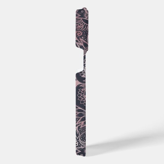 Elegant roze Floral Mandala Design iPhone Hoesje (Rechterkant)