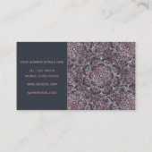 Elegant roze Floral Mandala Design Visitekaartje (Achterkant)