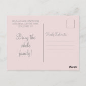 Elegant Roze Floral Pasen Brunch Egg Hunt Briefkaart (Achterkant)