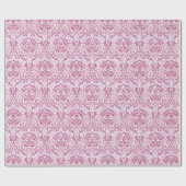 Elegant roze Floral Pattern Cadeaupapier (Vlak)