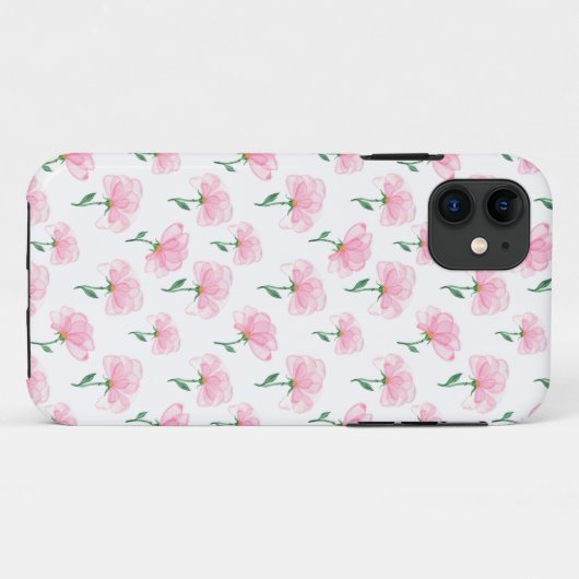Elegant roze Floral Pattern Case-Mate iPhone Case (Achterkant (horizontaal))