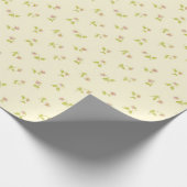 Elegant roze Floral Pattern Gele Achtergrond | Cadeaupapier (Hoek)