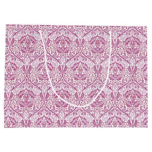 Elegant roze Floral Pattern Groot Cadeauzakje (Achterkant)