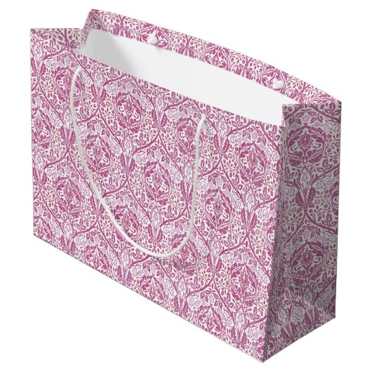Elegant roze Floral Pattern Groot Cadeauzakje (Achterkant Gekanteld)