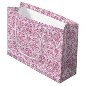 Elegant roze Floral Pattern Groot Cadeauzakje (Voorkant Gekanteld)
