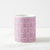 Elegant roze Floral Pattern Koffiemok (Center)