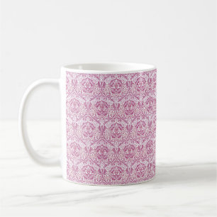 Elegant roze Floral Pattern Koffiemok