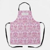 Elegant roze Floral Pattern Schort (Voorkant)