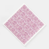 Elegant roze Floral Pattern Servet (Hoek)
