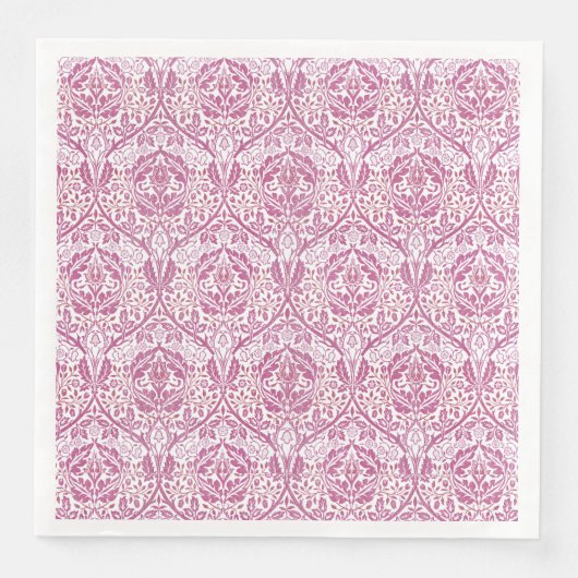 Elegant roze Floral Pattern Servet (Voorkant)