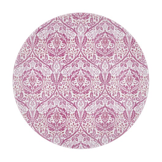 Elegant roze Floral Pattern Snijplank (Voorkant)