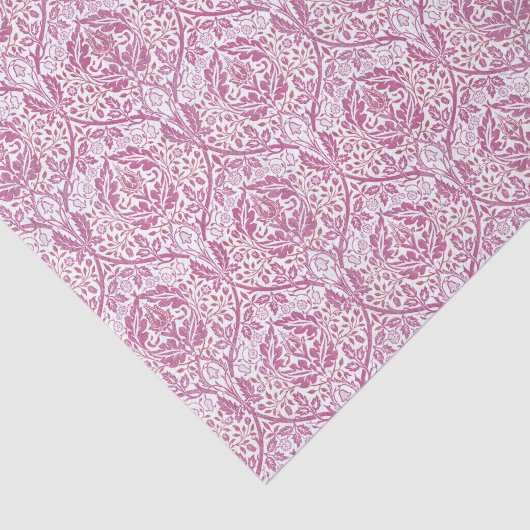 Elegant roze Floral Pattern Tissuepapier (Detail)