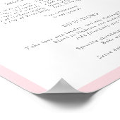 Elegant Roze Floral Recipe for a Happy Marriage Poster (Hoek)