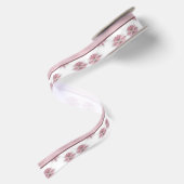 Elegant Roze Floral Ribbon Satijnen Lint (Achterkant)